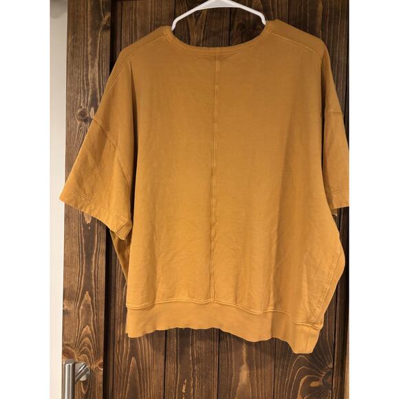 Athleta Short Sleeve Crop Sweatshirt Large - Picture 2 of 5